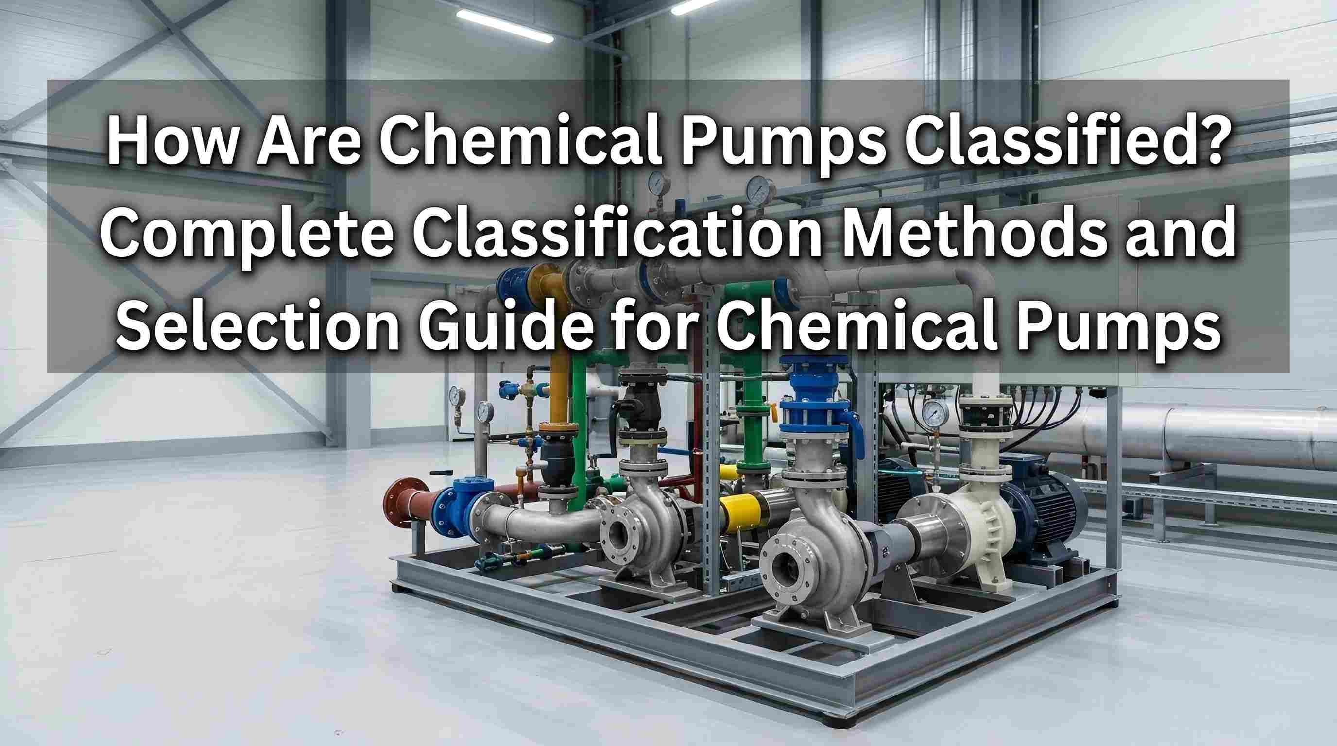 Come vengono classificate le pompe chimiche? Metodi di classificazione completi e guida alla selezione per pompe chimiche