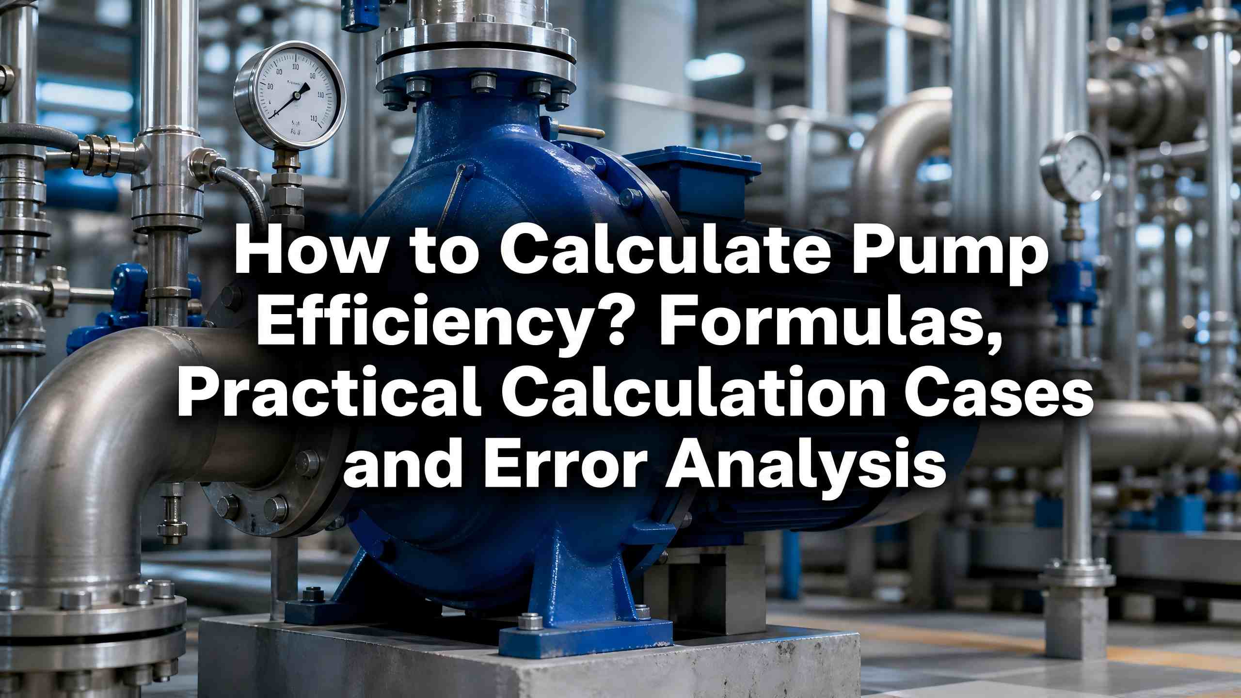 Come calcolare l'efficienza della pompa? Formule, casi pratici di calcolo e analisi degli errori
