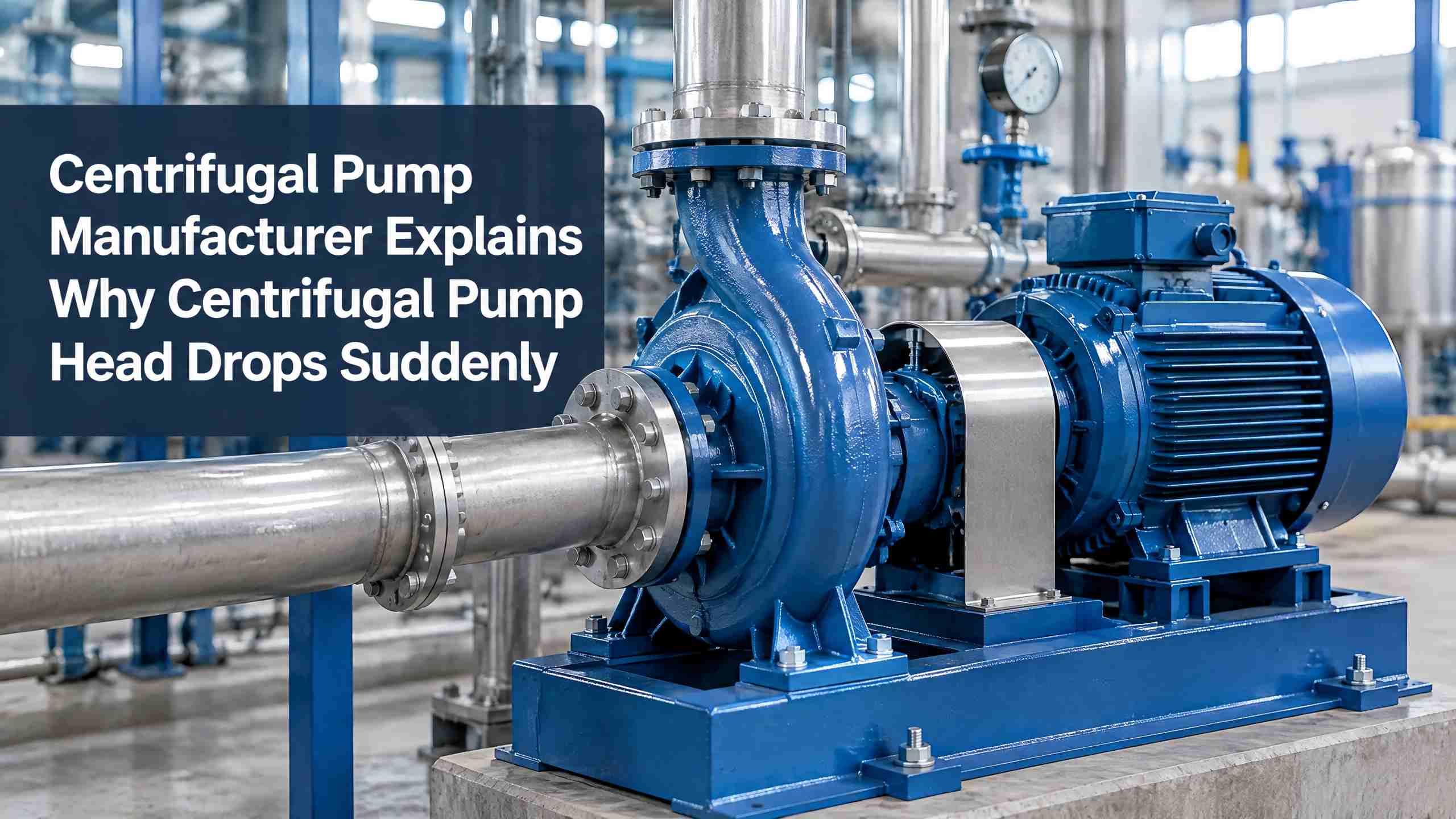 Il produttore di pompe centrifughe spiega perché la testa della pompa centrifuga cade improvvisamente